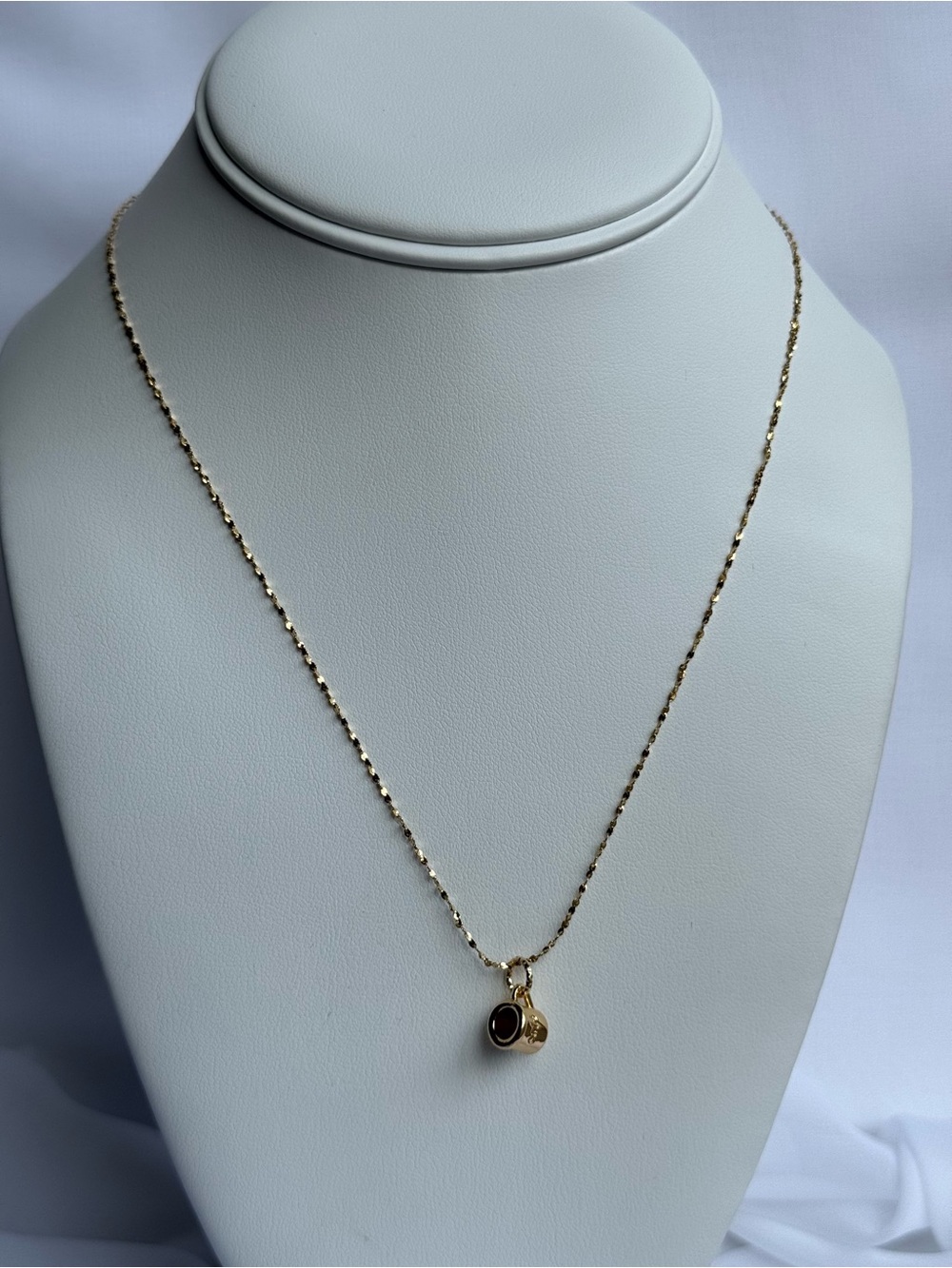 Delicate Gold Mini Coffee Cup Pendant Necklace - Picture 3 of 4